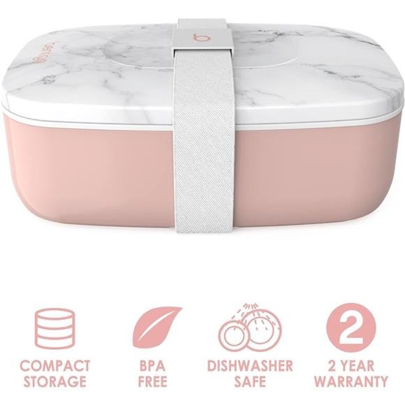 NEW - All-in-One Lunch Box - Modern Style and Design Includes 2 Containers - Picture 2 of 7